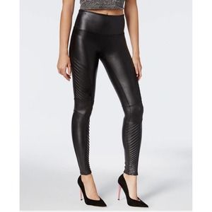 SPANX Black Faux Leather Leggings